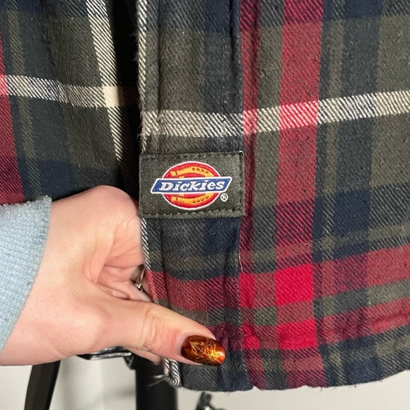 Dickies Vintage Insulated Plaid Snap Up Jacket LG - Picture 4 of 8